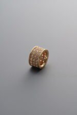 925 Sterling Silver-Gold Plated-Om Mani Padme Hum Straight-Cut Spacer Bead-7mm - Image 3
