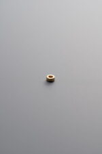 925 Sterling Silver-Gold Plated-Mini Rondelle Bead-2mm - Image 3