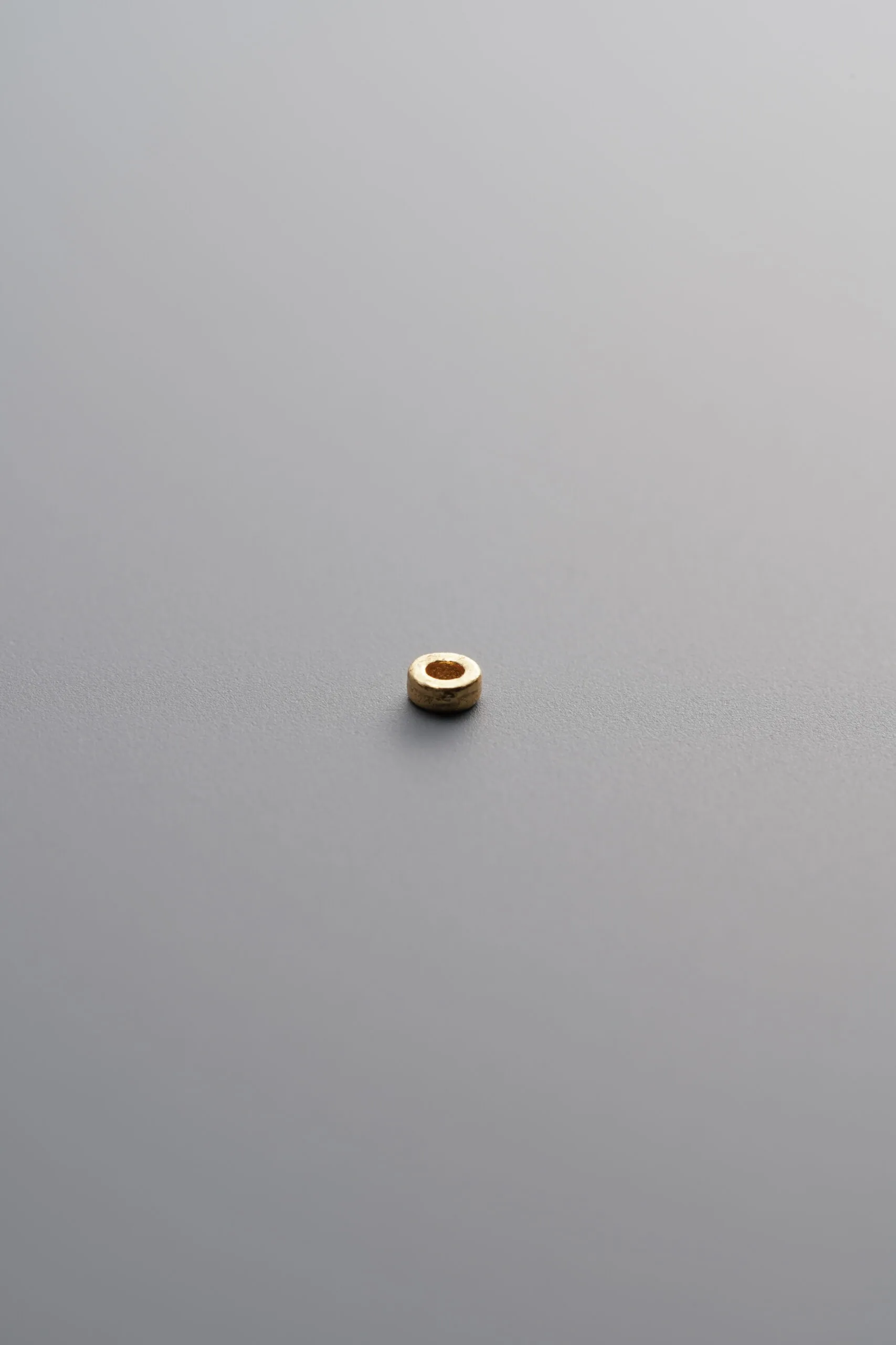 925 Sterling Silver-Gold Plated-Mini Rondelle Bead-2mm - Image 3