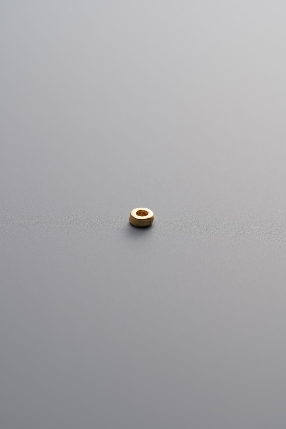925 Sterling Silver-Gold Plated-Mini Rondelle Bead-2mm - Image 2