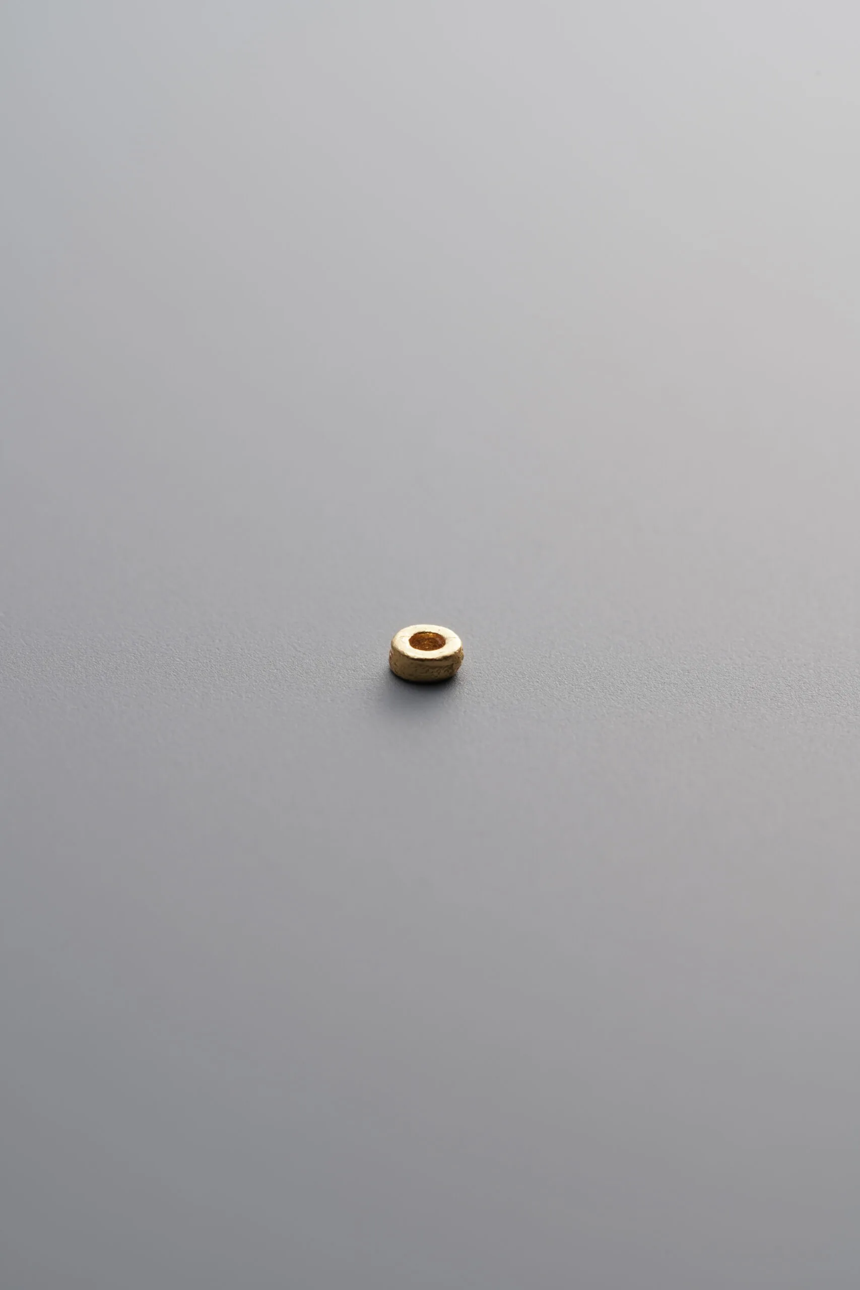 925 Sterling Silver-Gold Plated-Mini Rondelle Bead-2mm - Image 2