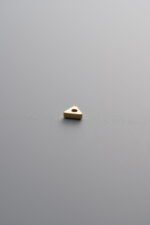 925 Sterling Silver-Gold Plated-Straight-Cut Triangle Spacer Bead-3mm - Image 4