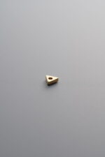 925 Sterling Silver-Gold Plated-Straight-Cut Triangle Spacer Bead-3mm