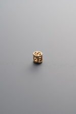 925 Sterling Silver-Gold Plated-Openwork Copper Coin Spacer Bead-3mm - Image 4