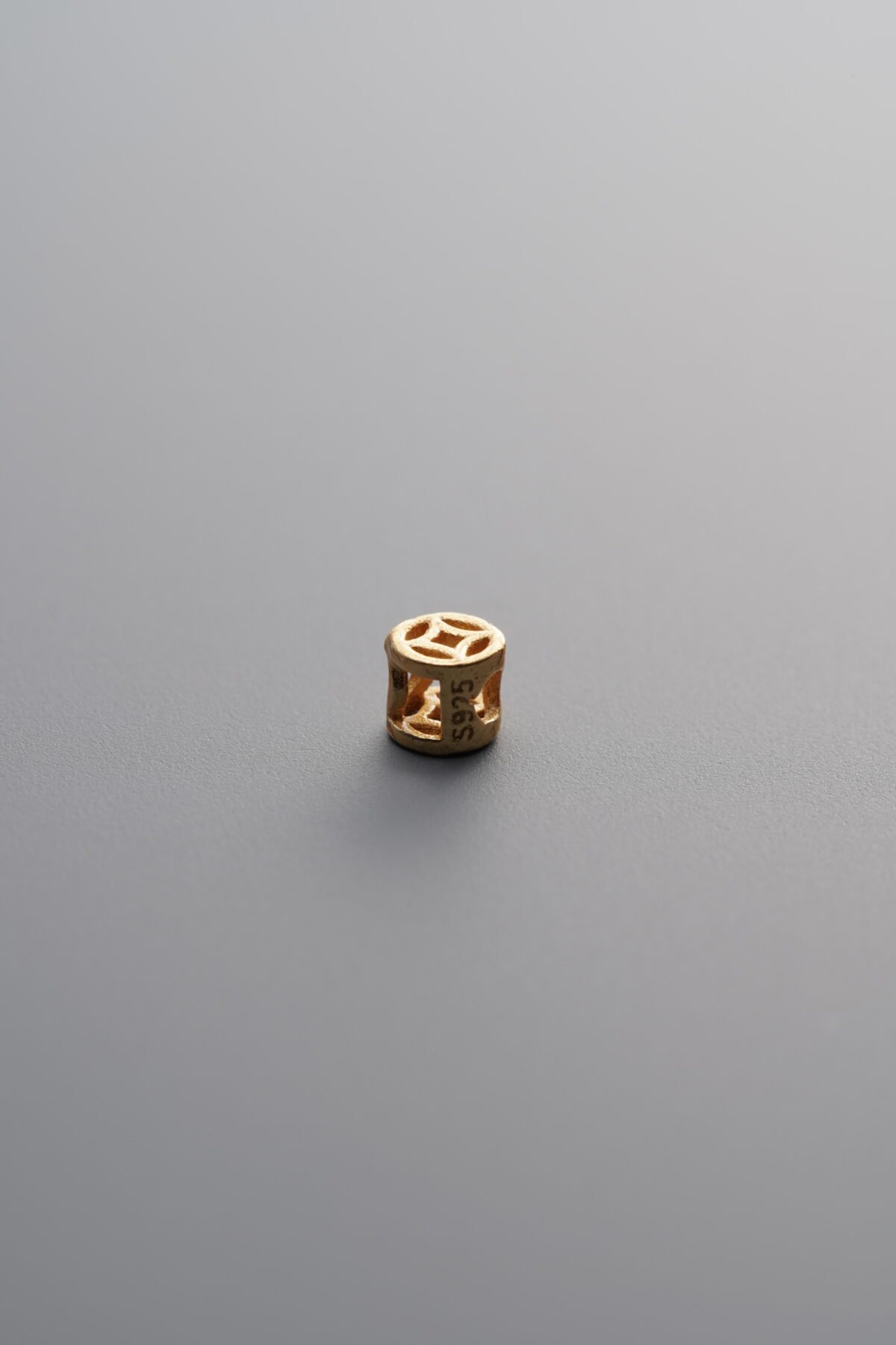 Hollowed-out Copper Coin Spacer Bead