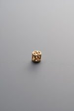925 Sterling Silver-Gold Plated-Openwork Copper Coin Spacer Bead-3mm - Image 2