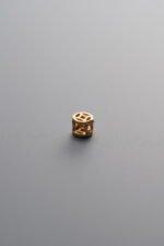 925 Sterling Silver-Gold Plated-Openwork Copper Coin Spacer Bead-3mm