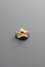 925 Sterling Silver-Gold Plated-Wave Pattern Spacer Bead-7mm - Image 4