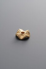 925 Sterling Silver-Gold Plated-Wave Pattern Spacer Bead-7mm - Image 3