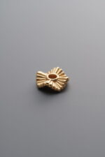 925 Sterling Silver-Gold Plated-Wave Pattern Spacer Bead-7mm - Image 2