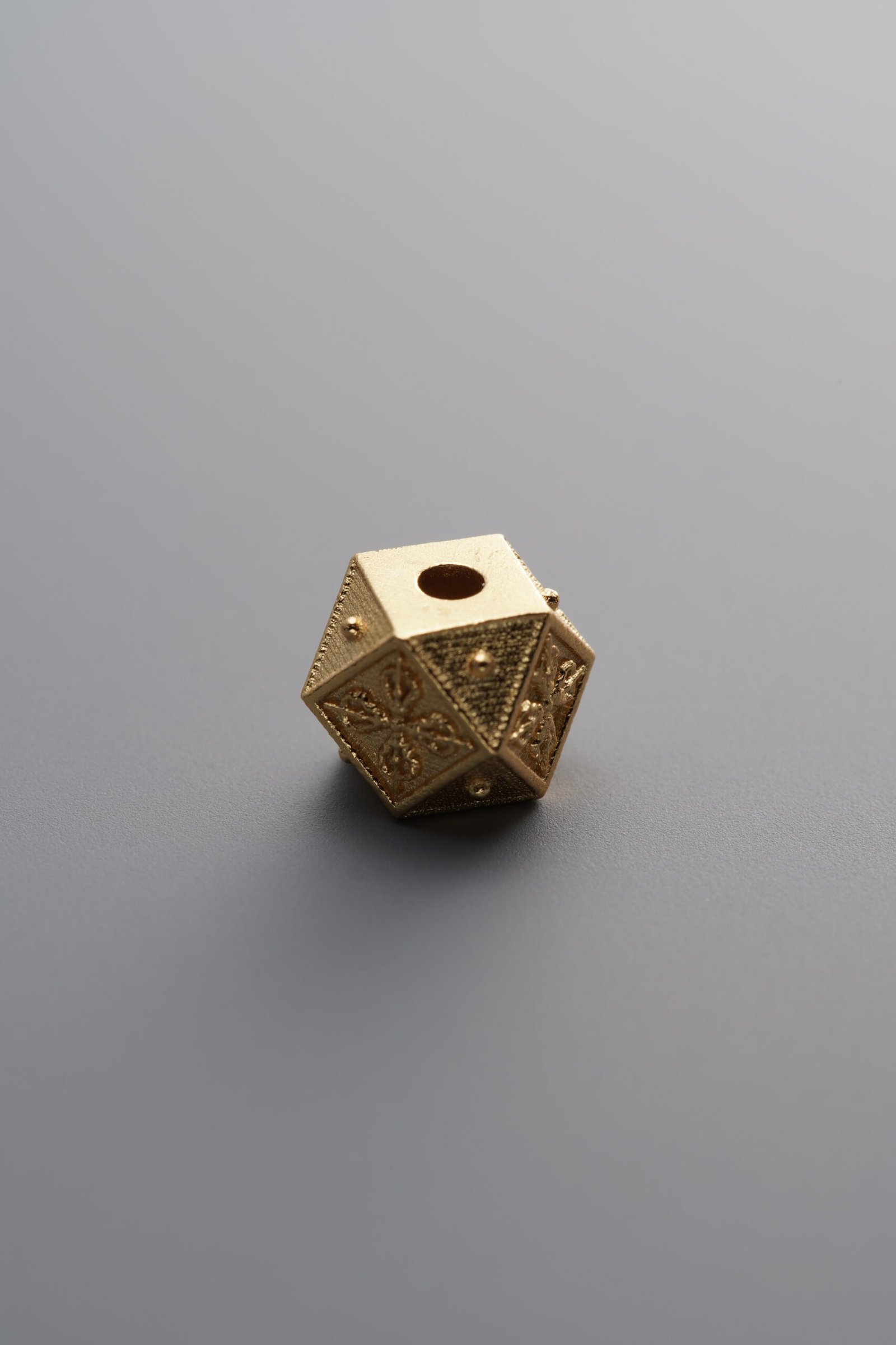 F3-22 (1) Printed Octagonal Spacer Bead