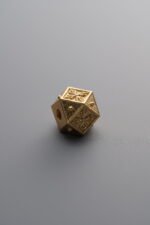 925 Sterling Silver-Gold Plated-Printed Octagonal Spacer Bead-8mm - Image 2