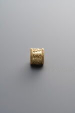 925 Sterling Silver-Gold Plated-Om Mani Padme Hum Spacer Bead-6mm