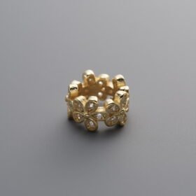 Zircon Flower Circle Spacer Bead