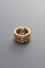Zircon Openwork Flower Circle Spacer Bead