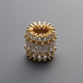 Zircon Thick Wheel-shaped Bead