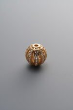Zircon Openwork Flower Ball Spacer Bead
