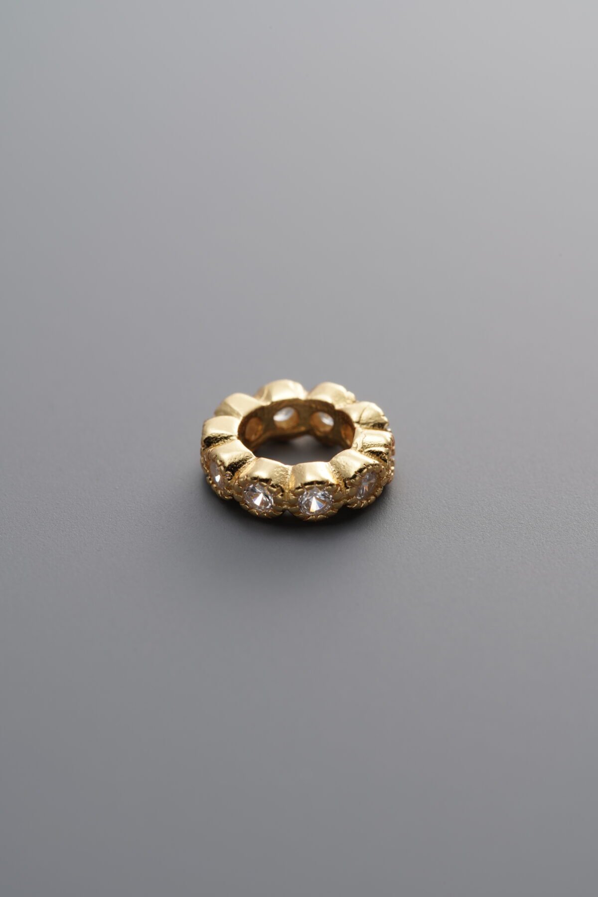 Zircon Wheel-shaped Circle Spacer Bead
