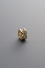 925 Sterling Silver-Gold Plated-Zircon Rondelle Bead-6mm
