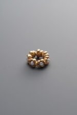 925 Sterling Silver-Gold Plated-Pearl Floral Wreath Bead-7mm