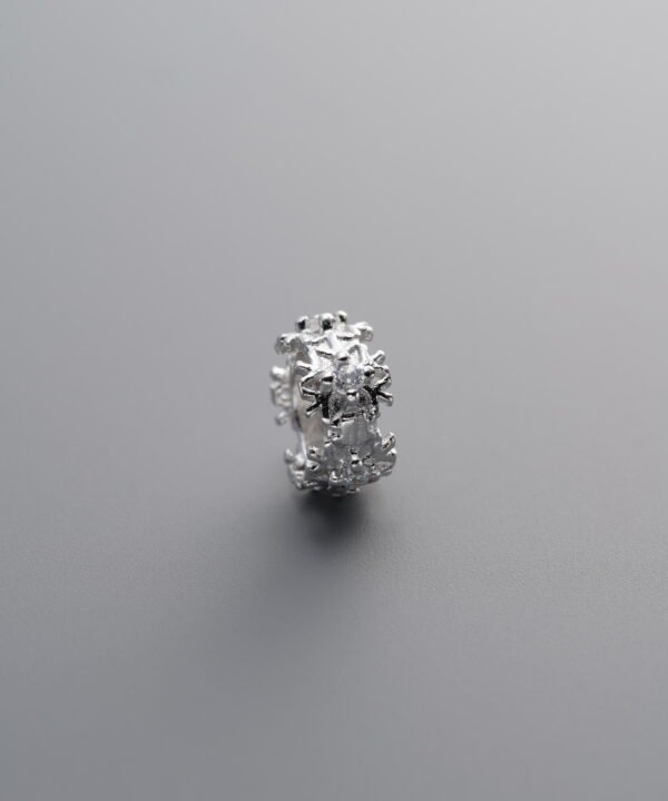 Zircon Snowflake Pattern Ring Bead