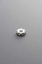 925 Sterling Silver-Bright-Zircon Snowflake Pattern Circle Bead-6mm - Image 4