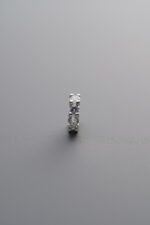925 Silver-Plain-Zircon Snowflake Pattern Circle Bead-6mm - Image 3