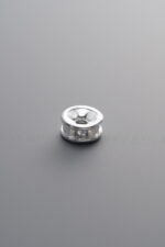 925 Silver-Plain-Zircon Wheel-shaped Bead-6mm - Image 4