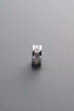 925 Silver-Plain-Zircon Wheel-shaped Bead-6mm - Image 3