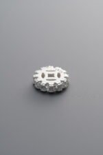 925 Silver-Plain-Zircon Gear & Coin Spacer-9mm