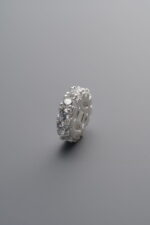925 Sterling Silver-Bright-Zircon Gear & Coin Spacer Bead-9mm - Image 2