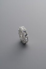 925 Sterling Silver-Bright-Zircon Gear & Coin Spacer Bead-9mm - Image 4