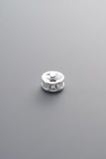 925 Silver-Plain-Zircon Wheel-shaped Bead-6mm - Image 4