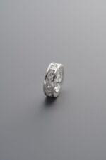 925 Sterling Silver-Bright-Zircon Circle Spacer Bead-8mm