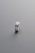 925 Silver-Plain-Zircon Wheel-shaped Bead-6mm