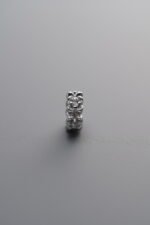 925 Silver-Plain-Zircon Small Flower Spacer-6mm - Image 2