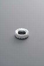 925 Silver-Plain-Zircon Small Flower Spacer-8mm - Image 2