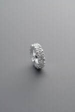 925 Sterling Silver-Bright-Zircon Dainty Flower Spacer Bead-8mm - Image 3