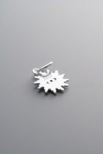 925 Sterling Silver-Bright-Blue Zircon Evil Eye Pendant-12mm - Image 3