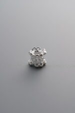 925 Silver-Plain-Zircon Tapered Spacer Bead-5mm - Image 3