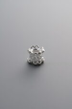 925 Sterling Silver-Bright-Zircon Tapered Spacer Bead-5mm - Image 3
