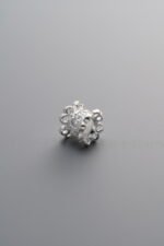 925 Silver-Plain-Zircon Tapered Spacer Bead-5mm