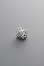 925 Sterling Silver-Bright-Zircon Tapered Spacer Bead-5mm