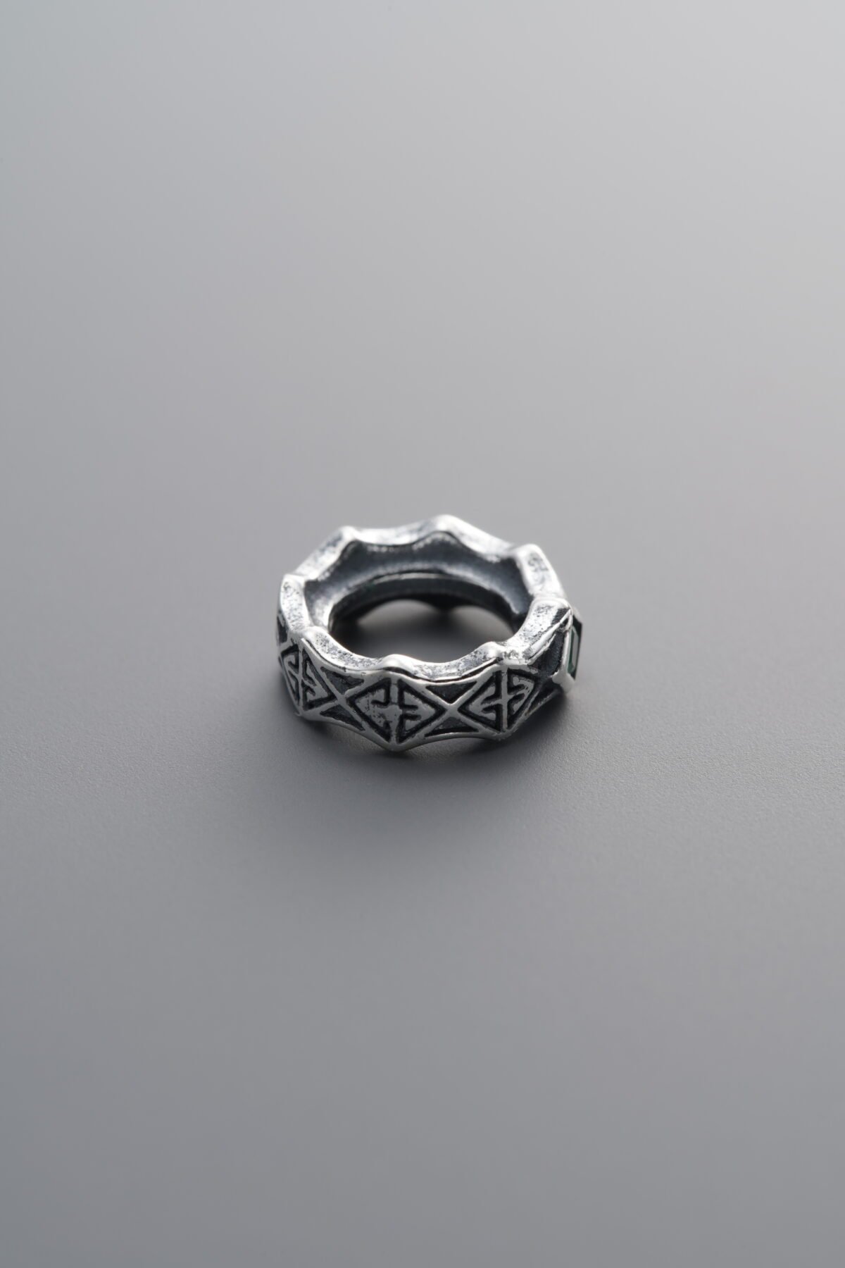 925 Sterling Silver-Antiqued-Green Zircon CRown Bead-10mm - Image 4
