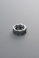 925 Sterling Silver-Antiqued-Green Zircon CRown Bead-10mm - Image 4