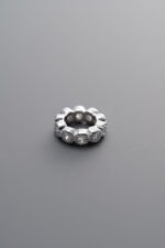 925 Silver-Plain-Zircon Circle Bead-7mm - Image 4