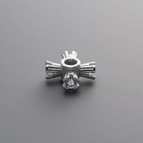 Zircon Cross Flower Circle Bead