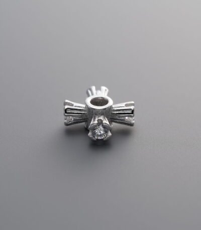 Zircon Cross Flower Circle Bead