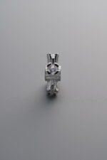 925 Silver-Plain-Zircon Cross Flower Circle Bead-8mm - Image 4