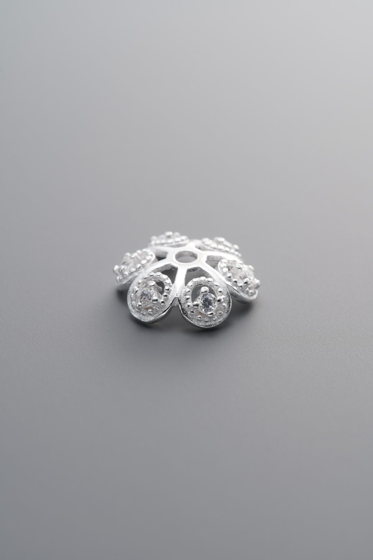 Zircon Flower Bead Cap
